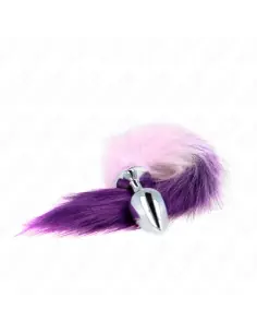 KINK PLUG ANAL TALLA L 10 X 4 CM CON COLA SINTETICA 40 CM VIOLETA 2