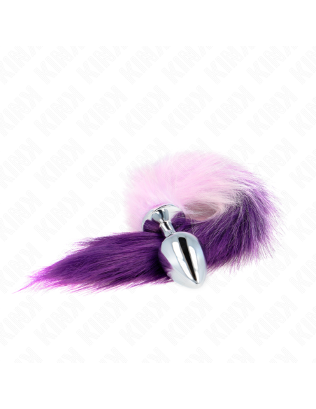 KINK PLUG ANAL TALLA L 10 X 4 CM CON COLA SINTETICA 40 CM VIOLETA KINK PLUG ANAL TALLA L 10 X 4 CM CON COLA SINTETICA 40 CM VIOLETA