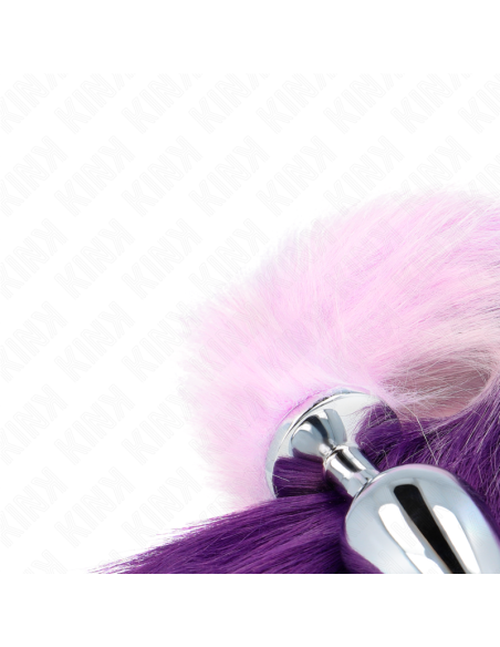 KINK PLUG ANAL TALLA L 10 X 4 CM CON COLA SINTETICA 40 CM VIOLETA KINK PLUG ANAL TALLA L 10 X 4 CM CON COLA SINTETICA 40 CM VIOLETA