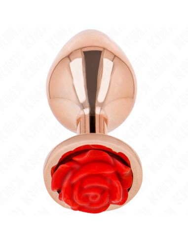 KINK PLUG ANAL ORO ROSADO ROSA ROJA M