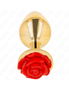 KINK PLUG ANAL DORADO ROSA ROJA TALLA L