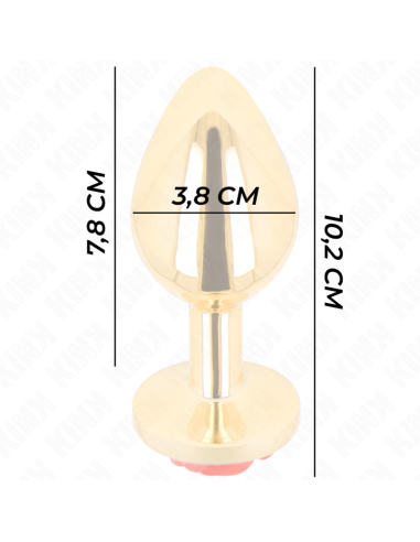 KINK PLUG ANAL DORADO ROSA ROJA TALLA L