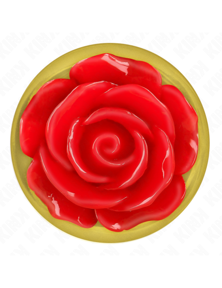 KINK PLUG ANAL DORADO ROSA ROJA TALLA L KINK PLUG ANAL DORADO ROSA ROJA TALLA L