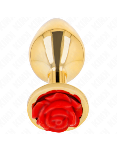 KINK PLUG ANAL DORADO ROSA ROJA TALLA M