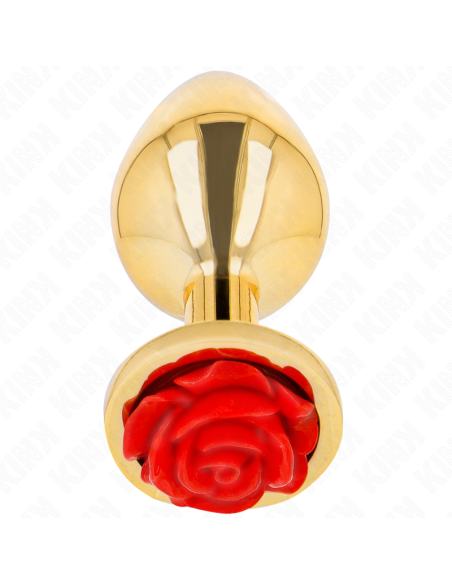 KINK PLUG ANAL DORADO ROSA ROJA TALLA M
