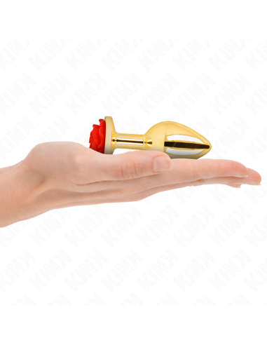 KINK PLUG ANAL DORADO ROSA ROJA TALLA M