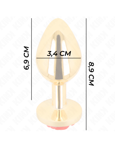 KINK PLUG ANAL DORADO ROSA ROJA TALLA M