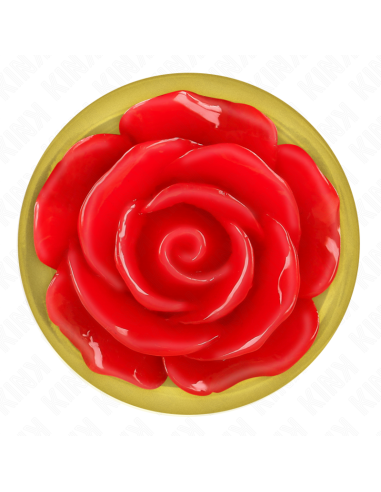 KINK PLUG ANAL DORADO ROSA ROJA TALLA M