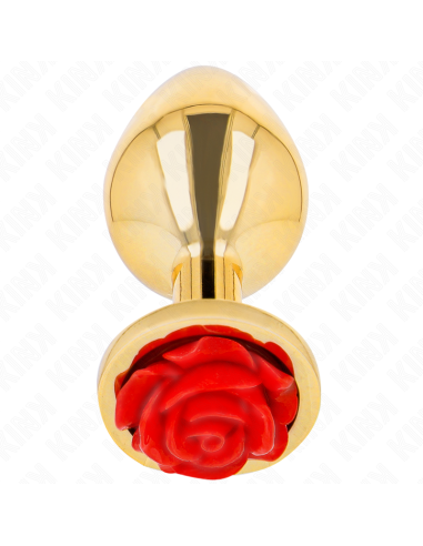 KINK PLUG ANAL DORADO ROSA ROJA TALLA S