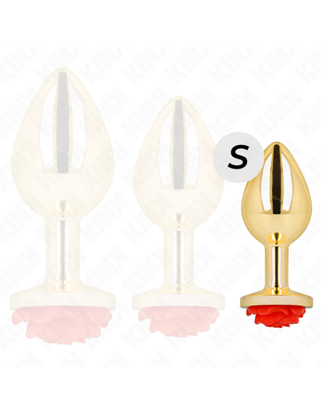 KINK PLUG ANAL DORADO ROSA ROJA TALLA S KINK PLUG ANAL DORADO ROSA ROJA TALLA S