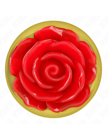 KINK PLUG ANAL DORADO ROSA ROJA TALLA S