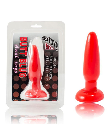 BAILE PLUG ANAL PEQUENO ROJO 15 CM