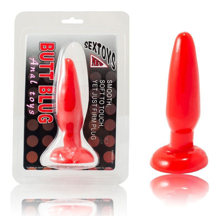 BAILE PLUG ANAL PEQUENO ROJO 15 CM