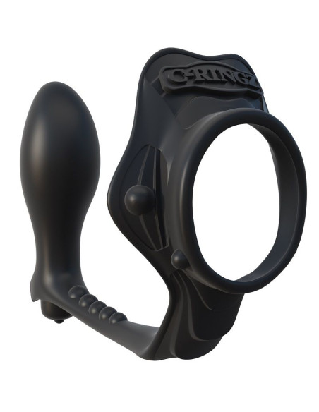 FANTASY C RINGZ ROCK HARD ANILLO POTENCIADOR CON PLUG ANAL