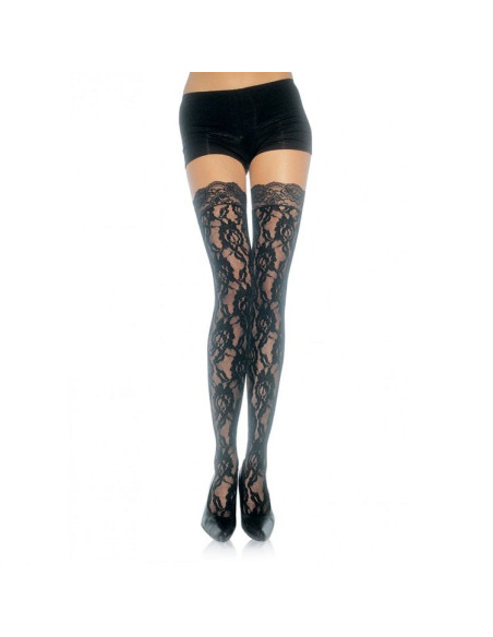 LEG AVENUE MEDIAS DE ENCAJE FLORAL LEG AVENUE MEDIAS DE ENCAJE FLORAL