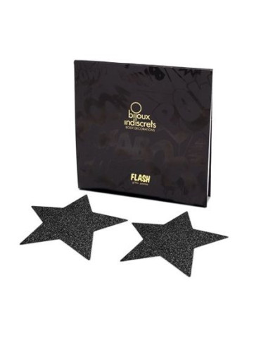 BIJOUX INDISCRETS PEZONERAS FLASH ESTRELLA NEGRO