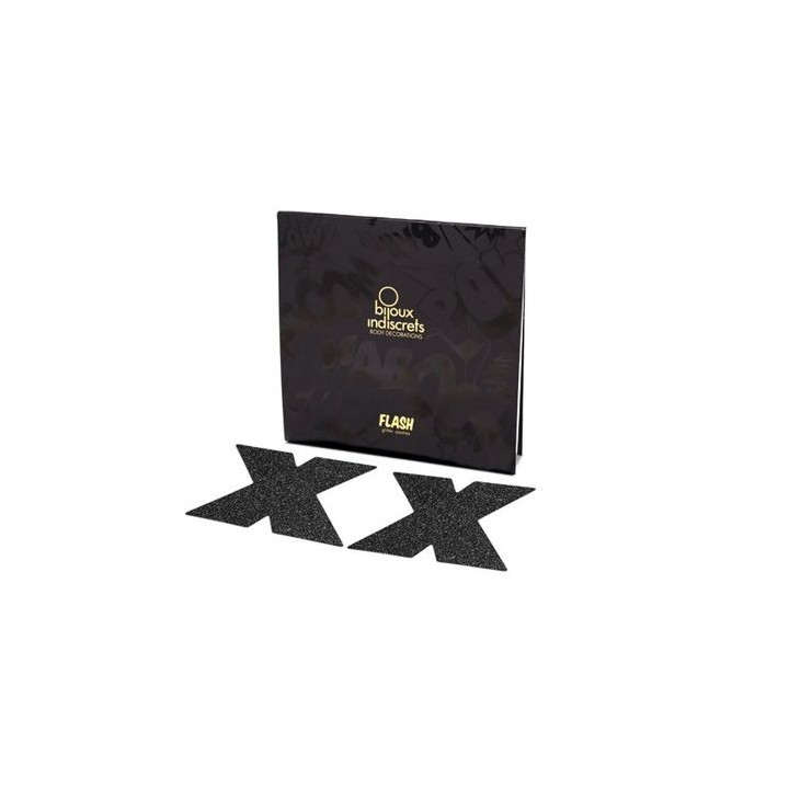 BIJOUX INDISCRETS PEZONERAS FLASH CRUZ NEGRO