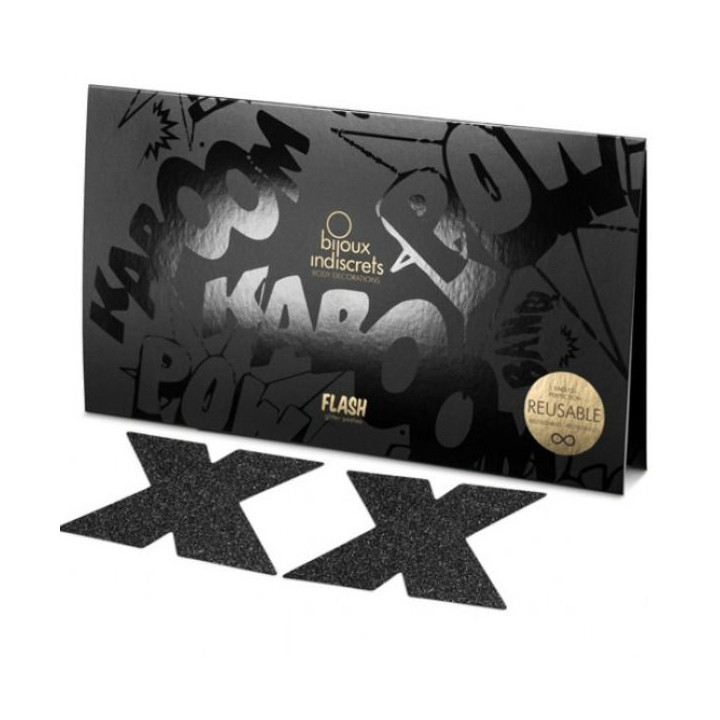 BIJOUX INDISCRETS PEZONERAS FLASH CRUZ NEGRO