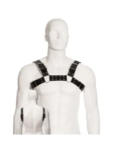LEATHER BODY BLACK BULL DOG HARNESS 2