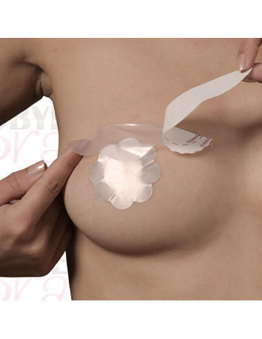 BYE BRA REALZADOR PECHOS CUBREPEZONES DE SEDA COPA F H