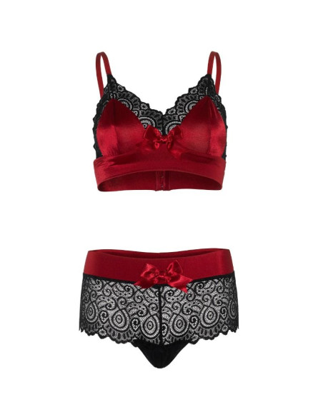 LEG AVENUE SET DOS PIEZAS ROJO Y NEGRO L XL LEG AVENUE SET DOS PIEZAS ROJO Y NEGRO L XL