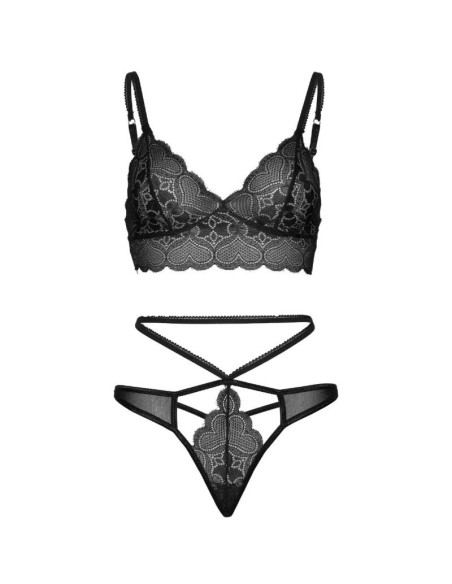 LEG AVENUE SET 2 PIEZAS CON TANGA DOBLE TIRANTA M L NEGRO LEG AVENUE SET 2 PIEZAS CON TANGA DOBLE TIRANTA M L NEGRO