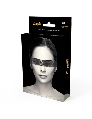 COQUETTE CHIC DESIRE ANTIFAZ ENCAJE NEGRO CINTA