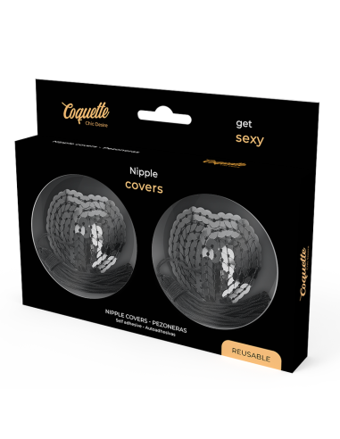 COQUETTE CHIC DESIRE CUBRE PEZONES NEGRO LENTEJUELAS