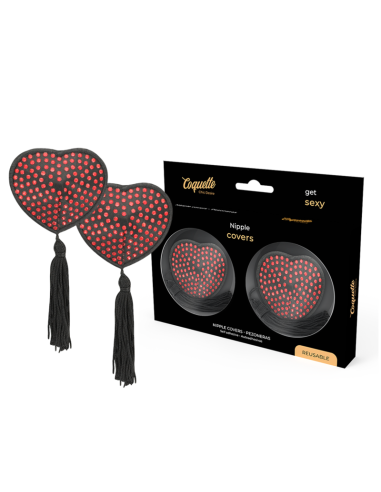COQUETTE CHIC DESIRE CUBRE PEZONES ROJO NEGRO