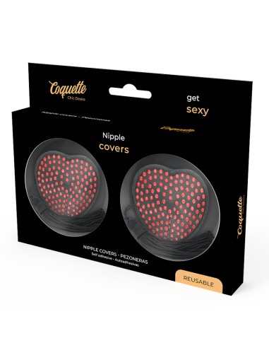 COQUETTE CHIC DESIRE CUBRE PEZONES ROJO NEGRO