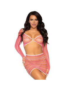 LEG AVENUE ZIG ZAG TOP Y MINI FALDA TALLA UNICA