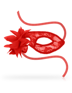 OHMAMA MASKS ANTIFAZ CON ENCAJES Y FLOR ROJO 2
