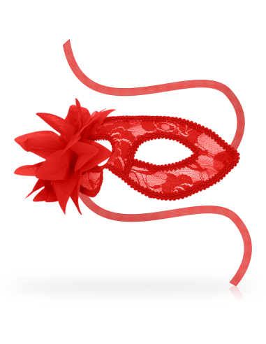 OHMAMA MASKS ANTIFAZ CON ENCAJES Y FLOR ROJO