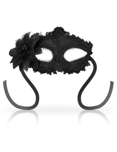 OHMAMA MASKS ANTIZAZ ESTILO VENECIANO FLOR LATERAL NEGRA