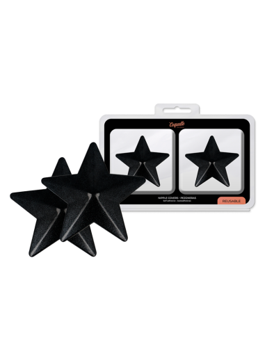 COQUETTE CHIC DESIRE CUBRE PEZONES METAL ESTRELLAS NEGRAS