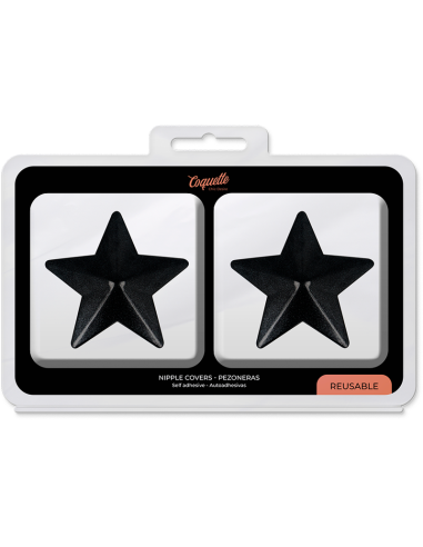 COQUETTE CHIC DESIRE CUBRE PEZONES METAL ESTRELLAS NEGRAS