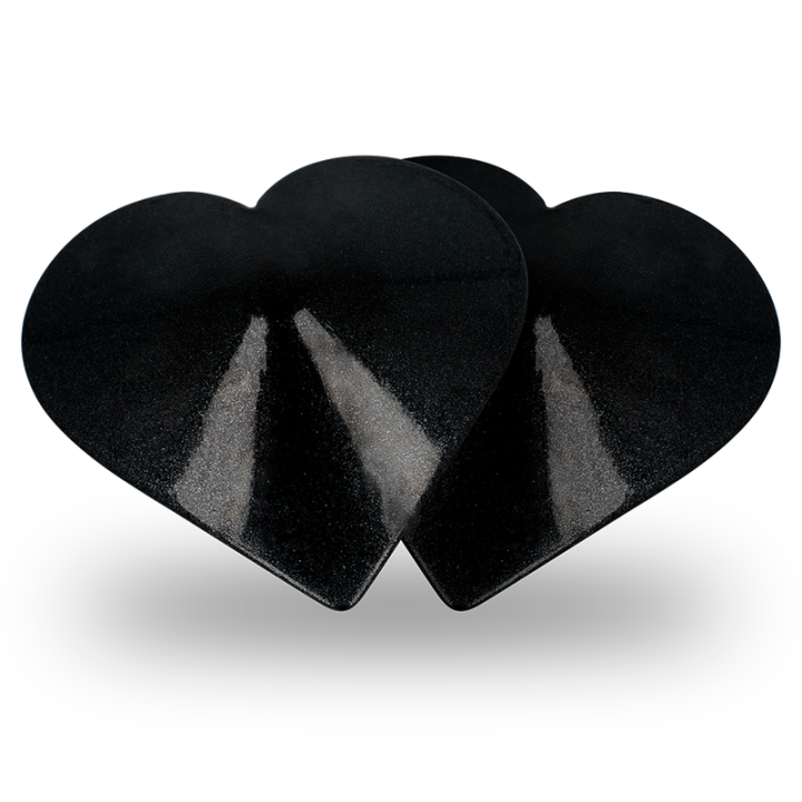 COQUETTE CHIC DESIRE CUBRE PEZONES METAL CORAZONES NEGROS
