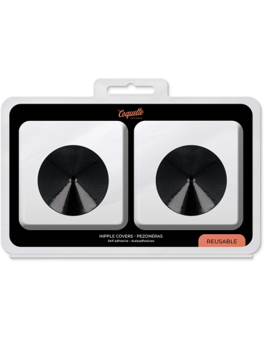 COQUETTE CHIC DESIRE CUBRE PEZONES METAL CIRCULOS NEGROS