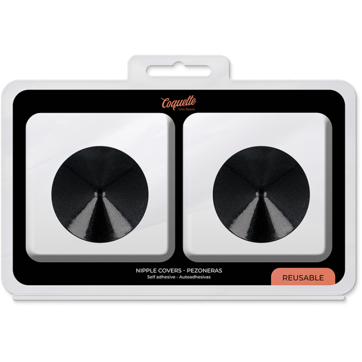 COQUETTE CHIC DESIRE CUBRE PEZONES METAL CIRCULOS NEGROS