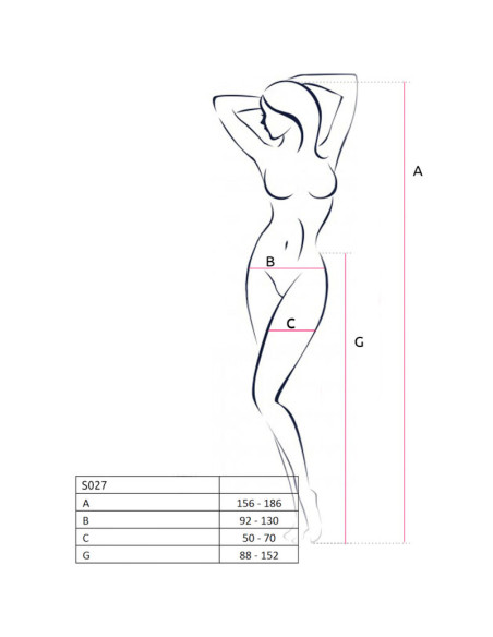 PASSION S027 MEDIAS CON LIGUERO NEGRO TALLA UNICA