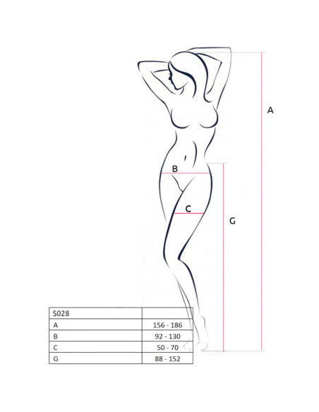 PASSION S028 MEDIAS CON LIGUERO NEGRO TALLA UNICA