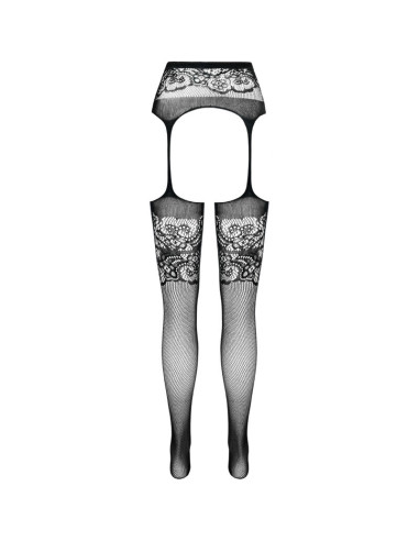 PASSION S029 MEDIAS CON LIGUERO NEGRO TALLA UNICA