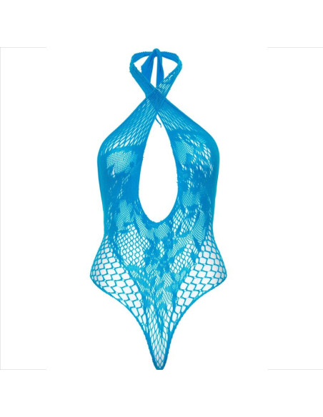 LEG AVENUE TEDDY HALTER CON ENCAJE AZUL LEG AVENUE TEDDY HALTER CON ENCAJE AZUL