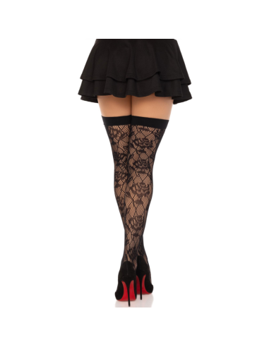 LEG AVENUE MEDIAS RED ROSAS SILVESTRES NEGRO