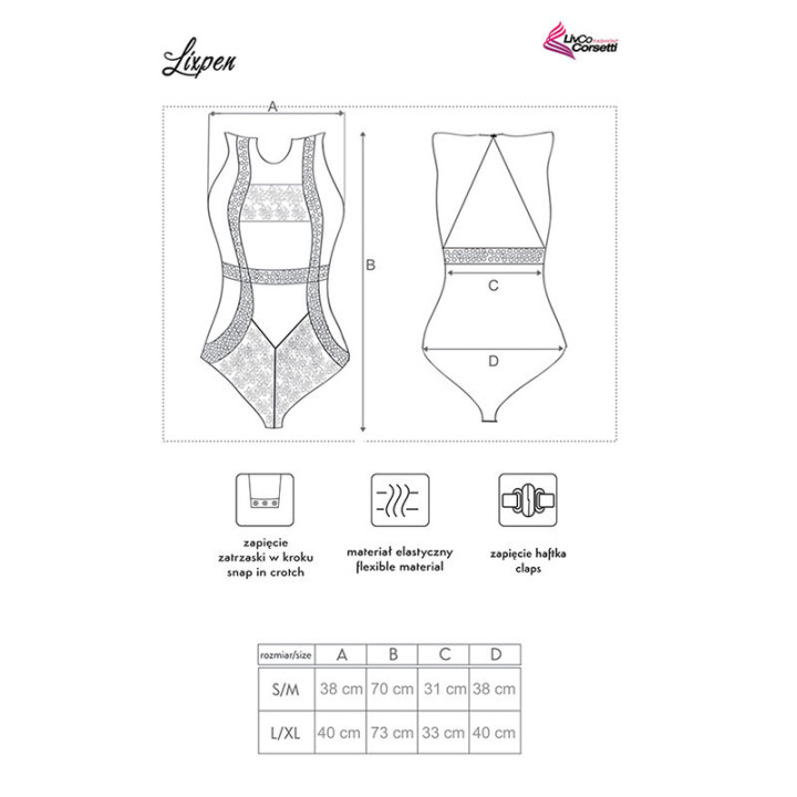 LIVCO CORSETTI FASHION LIXPEN LC 90612 BODY NEGRO