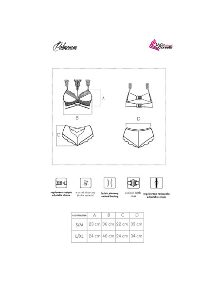 LIVCO CORSETTI FASHION PALMENOM LC 90614 SUJETADOR PANTY NEGRO