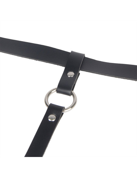 SUBBLIME ARNES DE PIERNA CADENA CUERO NEGRO TALLA UNICA