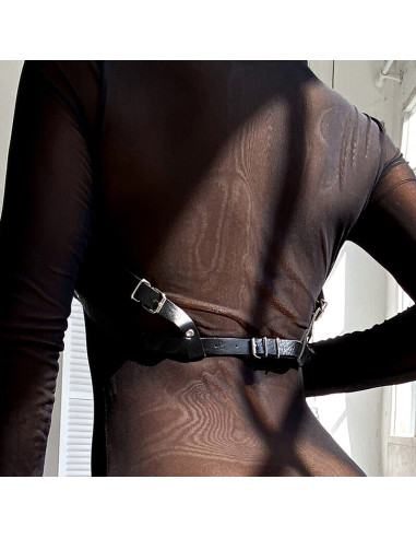 SUBBLIME ARNES DE PECHO CUERO NEGRO TALLA UNICA