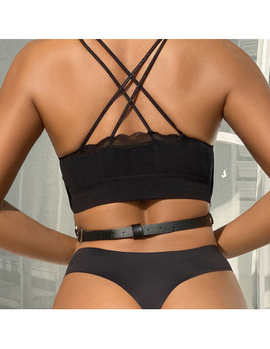 SUBBLIME ARNES DE PECHO CADENAS CUERO NEGRO TALLA UNICA