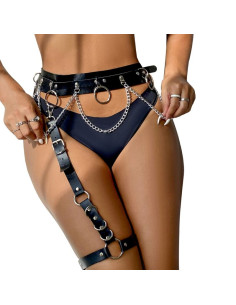 SUBBLIME ARNES CINTURON Y LIGA DETALLE ANILLAS Y CADENA TALLA UNICA 2